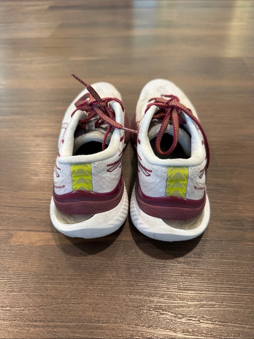 Asics Women's Running Shoes in Light Pink and Burgundy